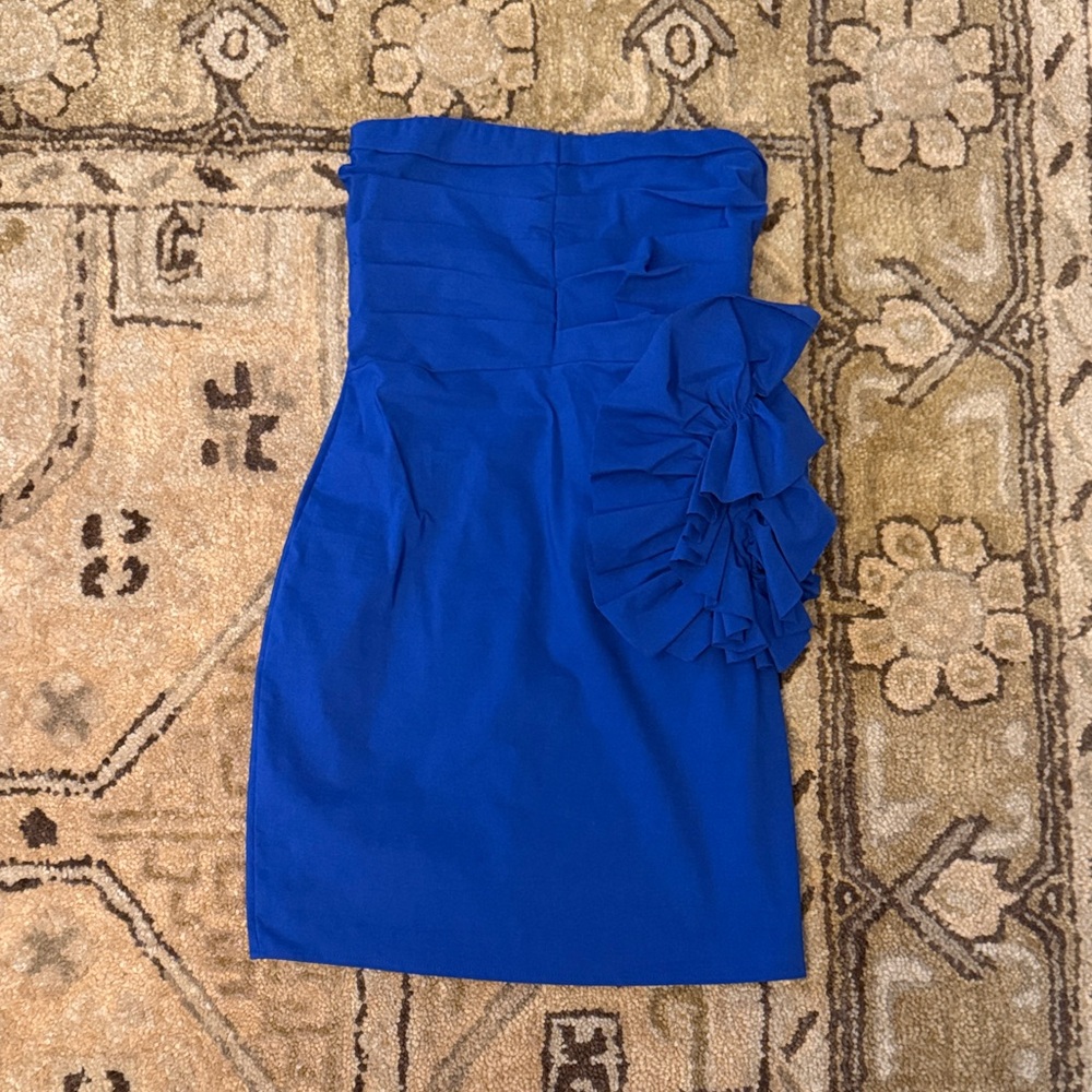 Zara Strapless Blue Dress